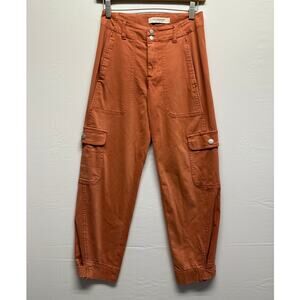 Liverpool Los Angeles Orange Cargo Pants Size 0/25 Terracotta Stretch